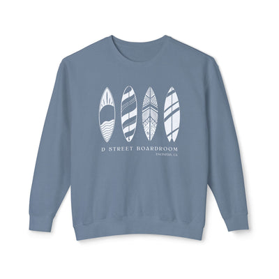 D Street Surfboard - Unisex Lightweight Crewneck Sweatshirt - Multiple Colors