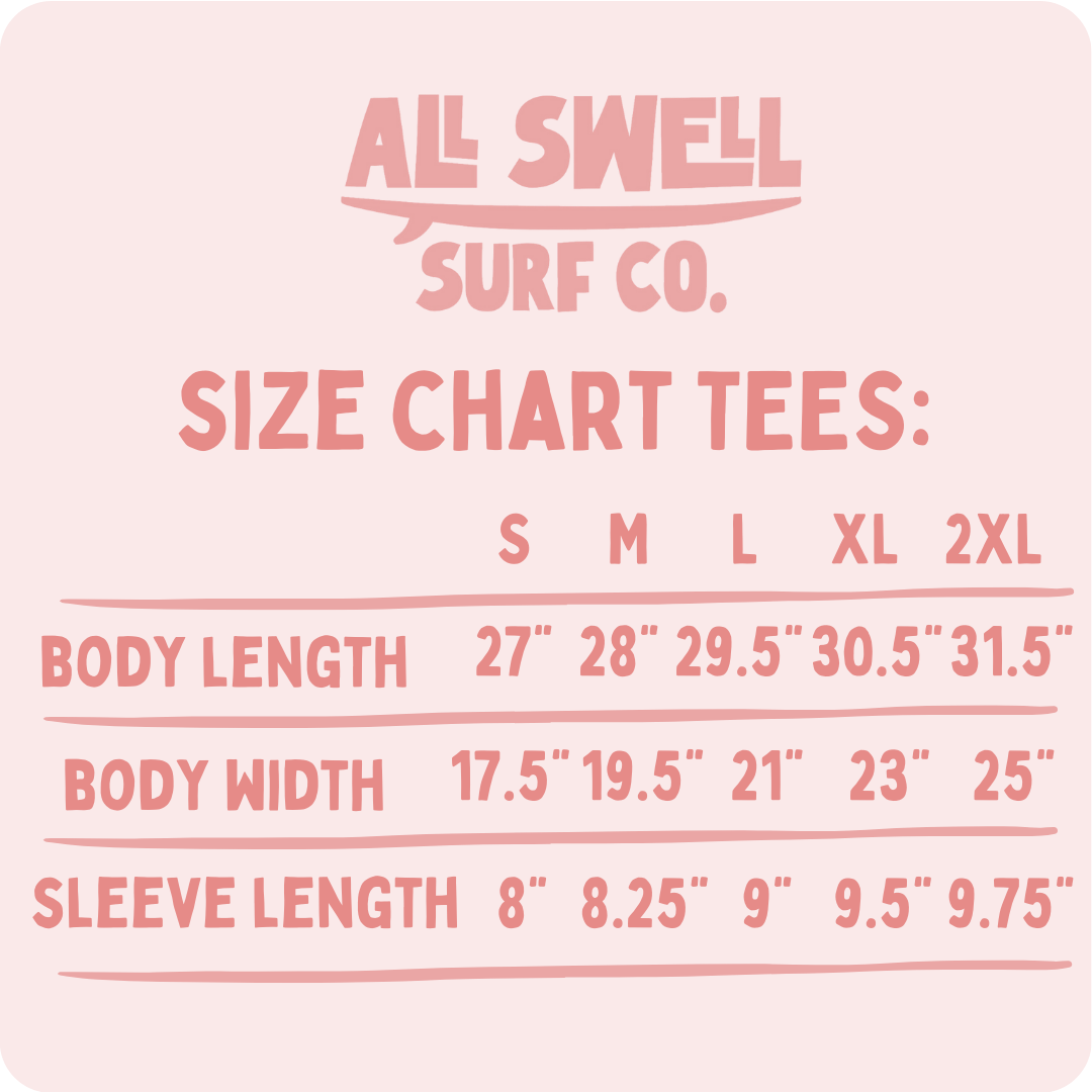 All Swell Surf - Let's Go Surfing Adult Tee: Pepper / L / 100% Cotton