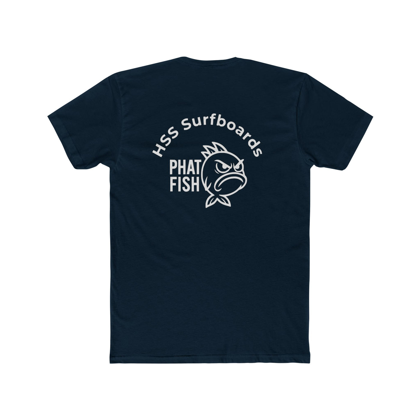 Phat Fish (White Text) Unisex Surf Themed Crew Tee