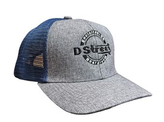 Svedka Trucker Cap w/ Embroidered Patch D Street & HSS Gray/Blue