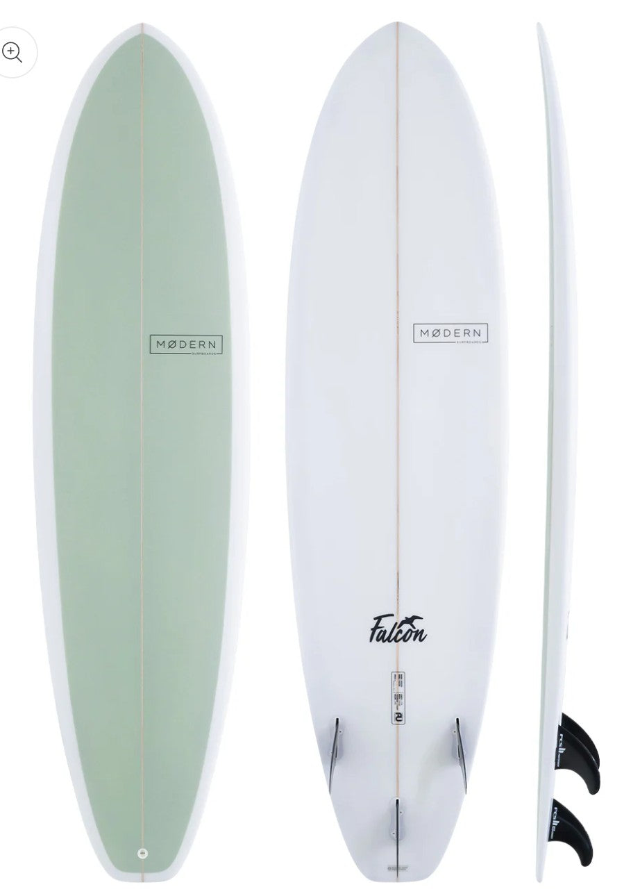 Modern "Falcon" 6.8 x 21.2 x 2.75 / 43L / PU / Fins Included