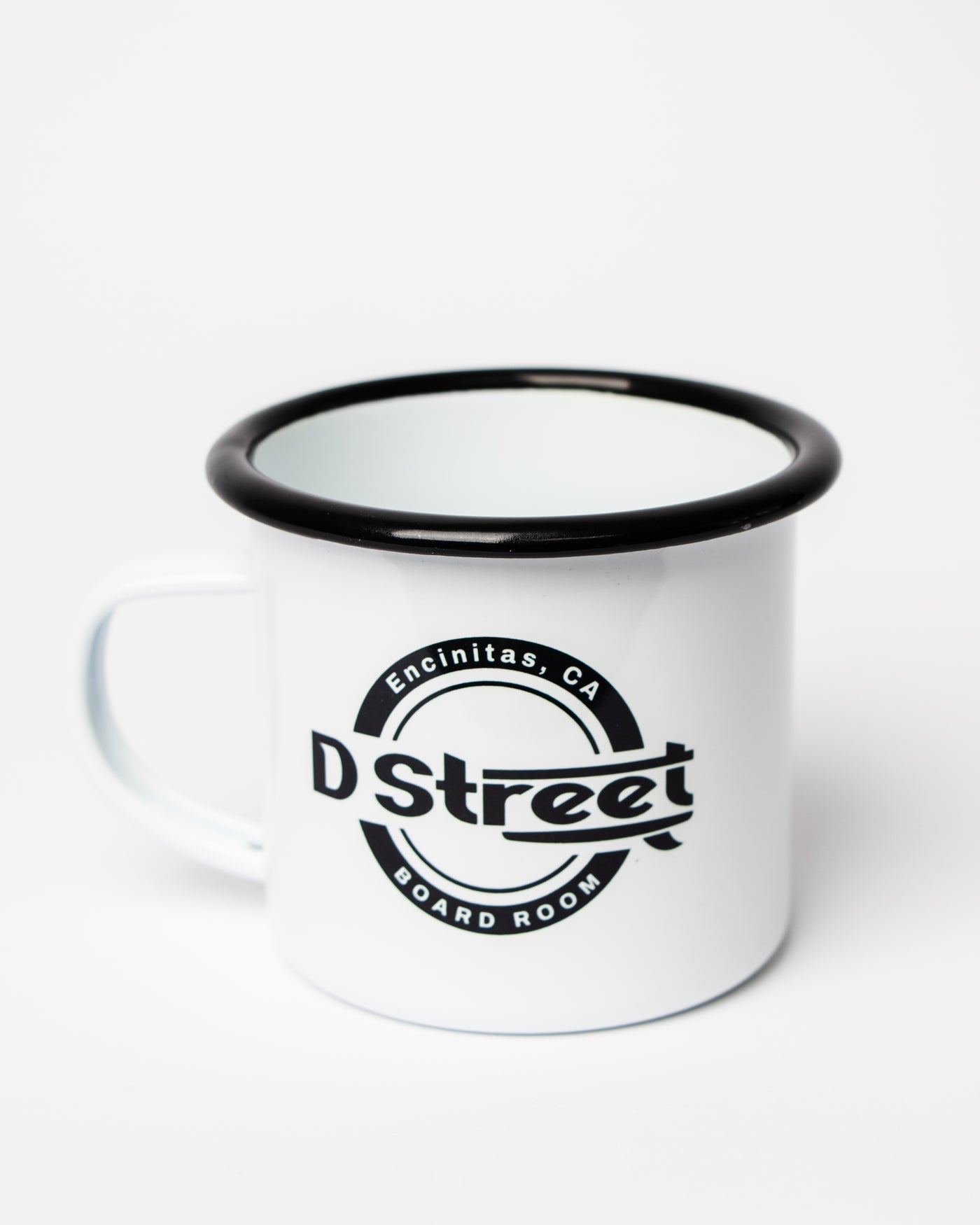 D Street Enamel Coffee Mug 12 oz