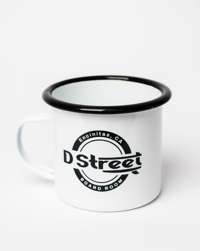 D Street Enamel Coffee Mug 12 oz