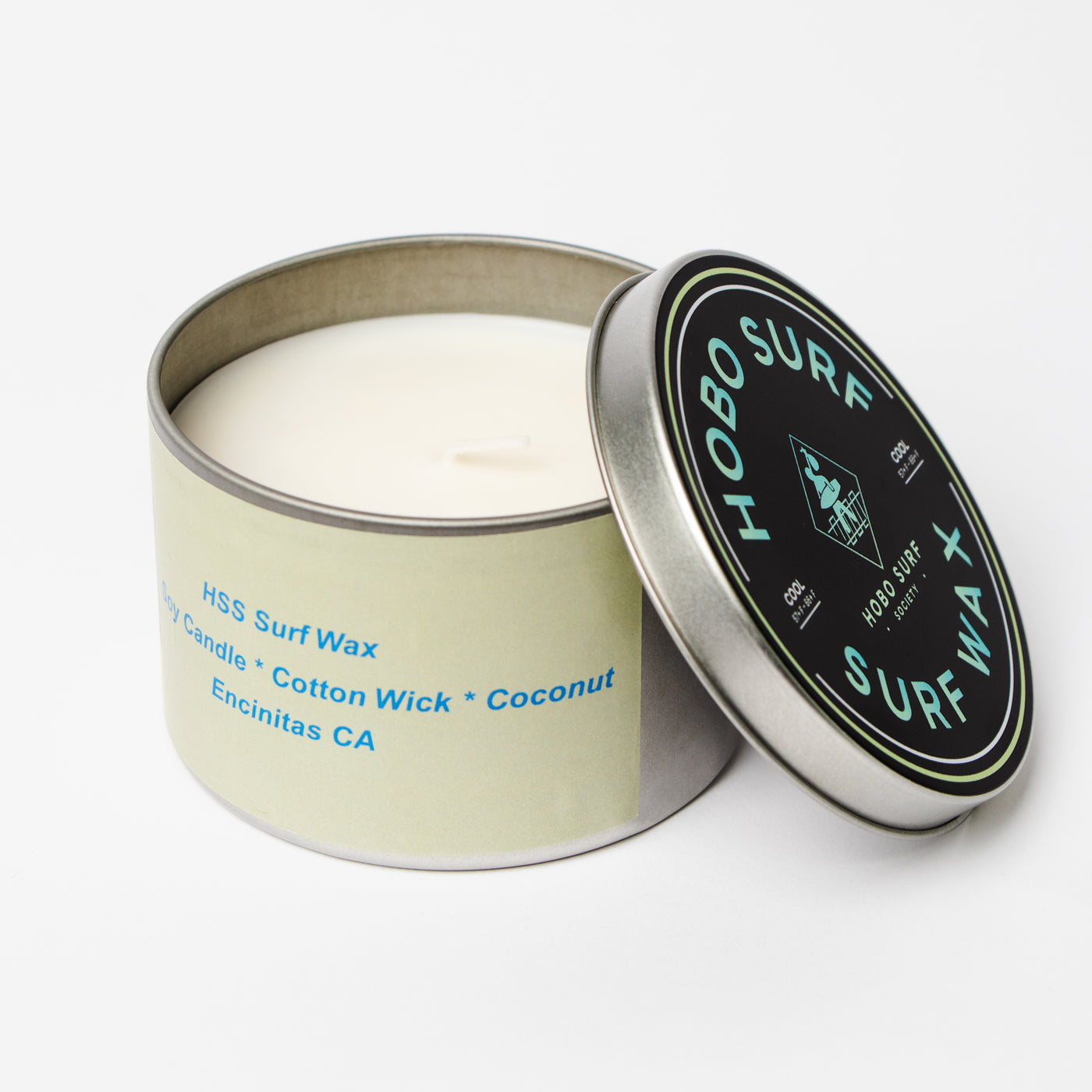 HSS Surf Candle in Tin Can & Surf Wax Storage