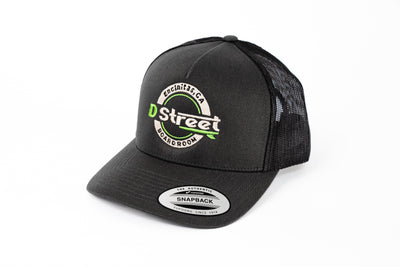 D Street 5 Panel Trucker Cap - Blue & Grey