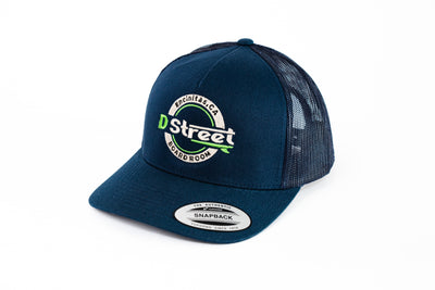 D Street 5 Panel Trucker Cap - Blue & Grey