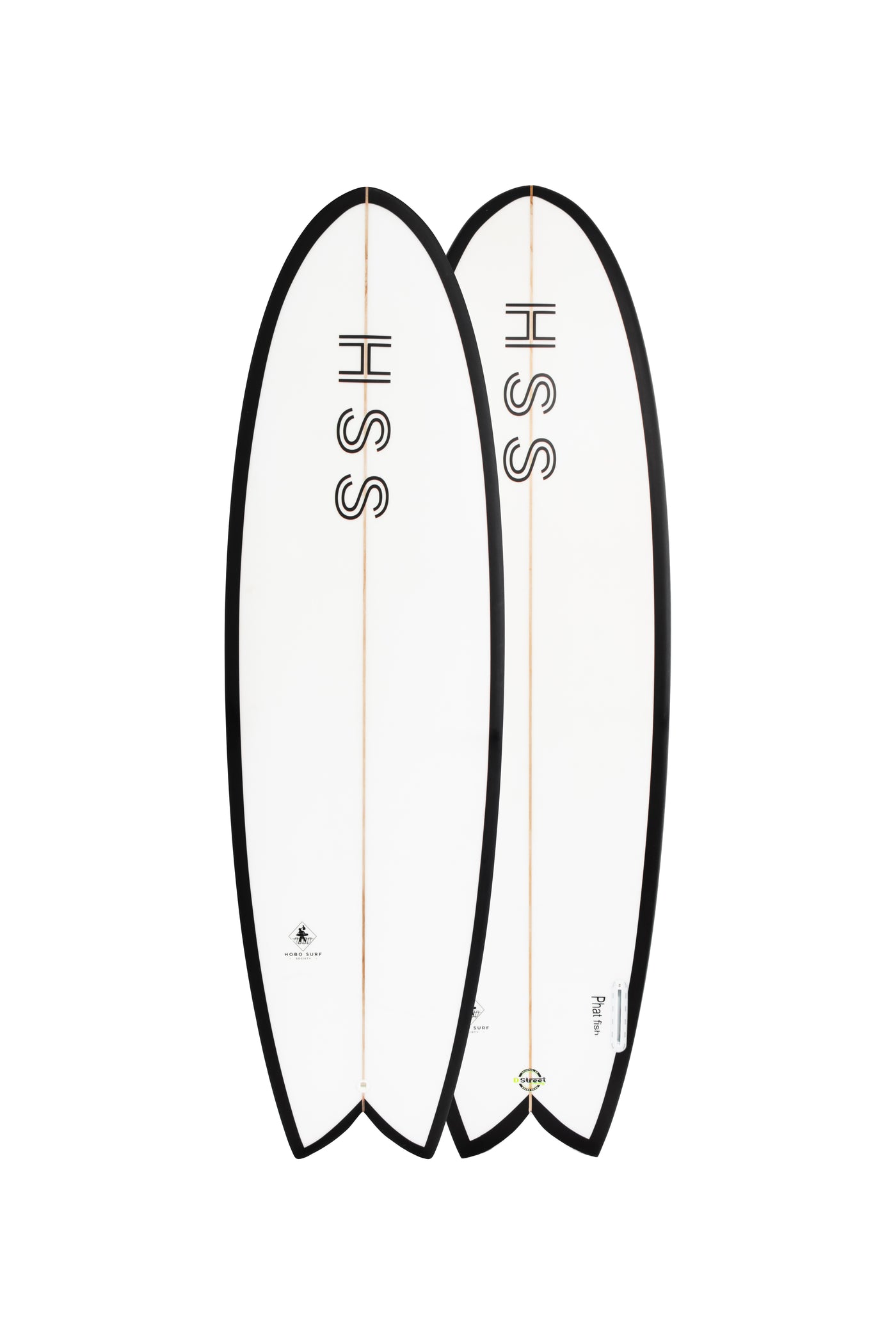 HSS Phat Fish Twin, 6.2, 6.4, 6.6, 6.8 / Clear with Black Trim