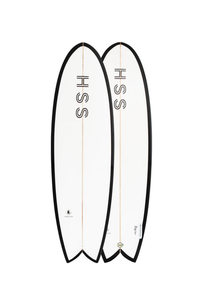 HSS Phat Fish Twin, 6.2, 6.4, 6.6, 6.8 / Clear with Black Trim