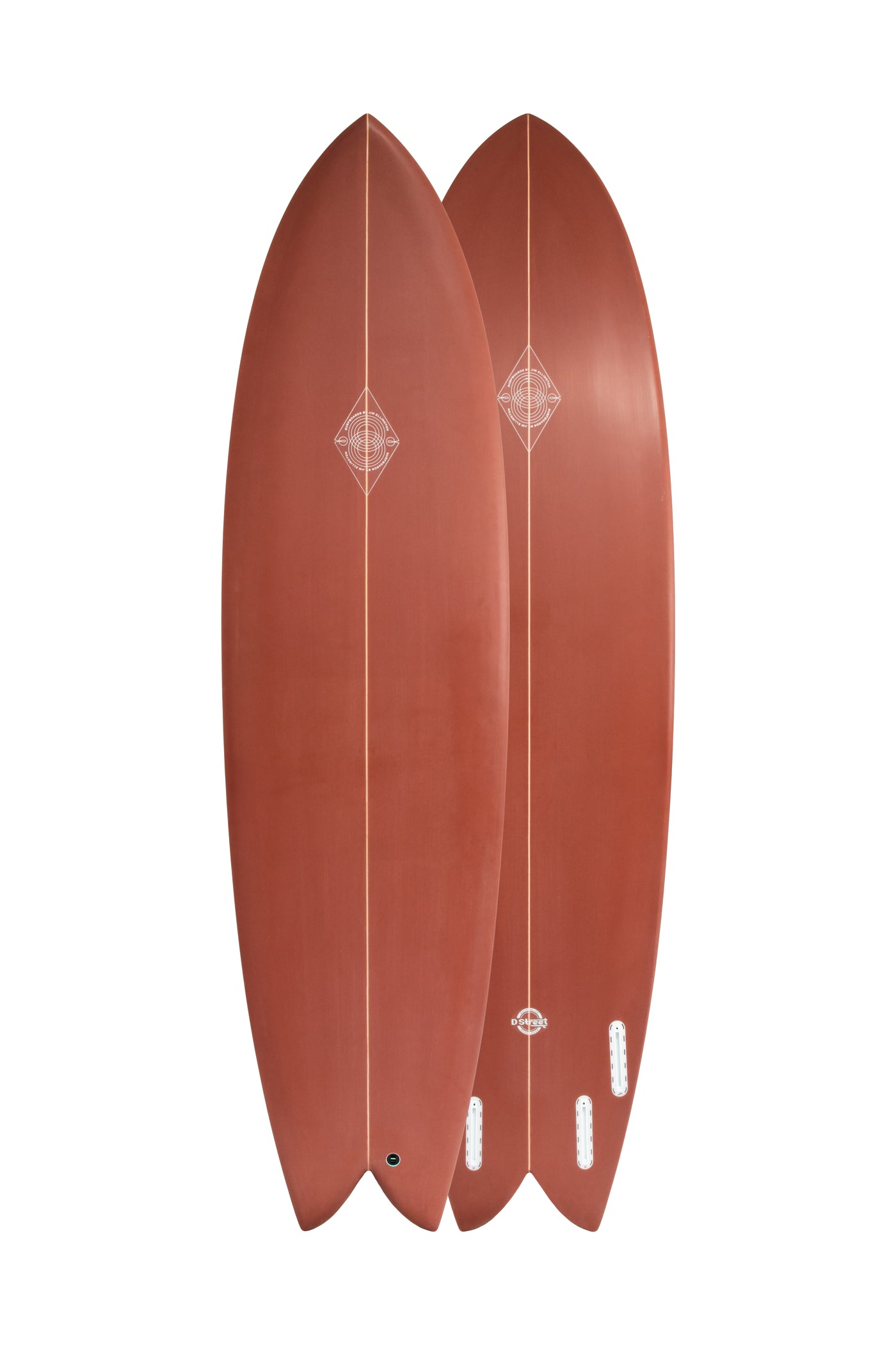 Ellington Long Fish Quad-Rust & Army Green -7'2"