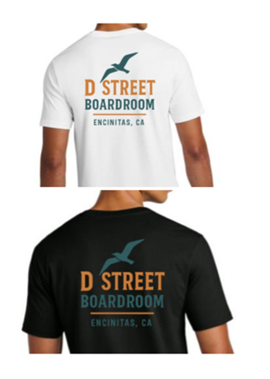 D Street Seagull T-Shirt - White & Black