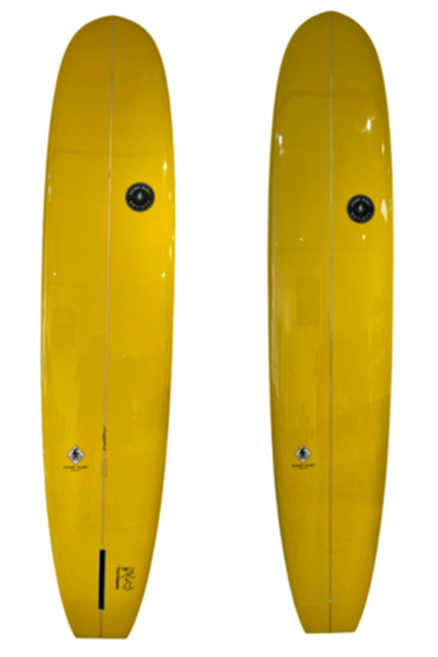 HSS "Classic", 9" x 23" x 3 " Nose Rider, GLASS FINISH - Yellow & Light Blue