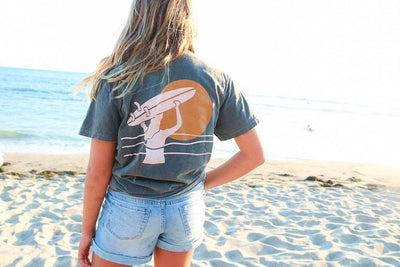 All Swell Surf - Let's Go Surfing Adult Tee: Pepper / L / 100% Cotton