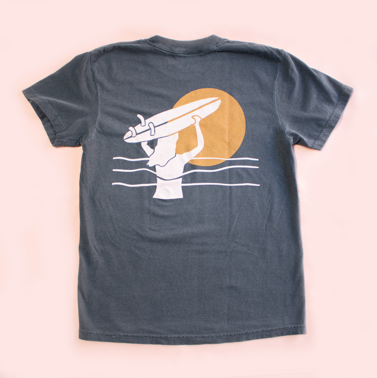 All Swell Surf - Let's Go Surfing Adult Tee: Pepper / L / 100% Cotton