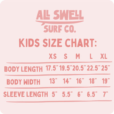 All Swell Surf - Let's Go Surfing Kids Tee: Pepper / 100% Cotton