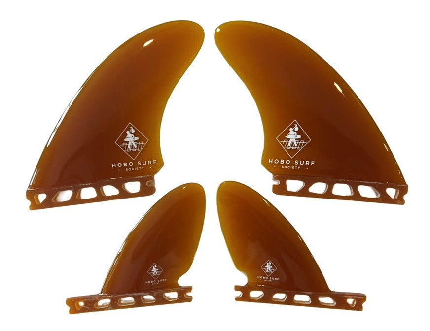 HSS Quad Flow Fins Gold  Glass